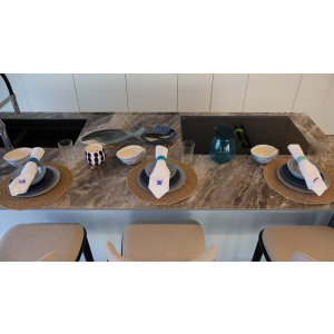 Servilletas de algodón marítimas azules