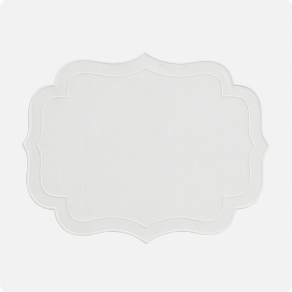 Mantel individual lino doble festón