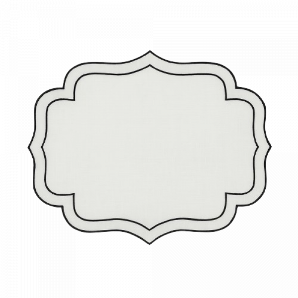 Mantel individual lino doble festón
