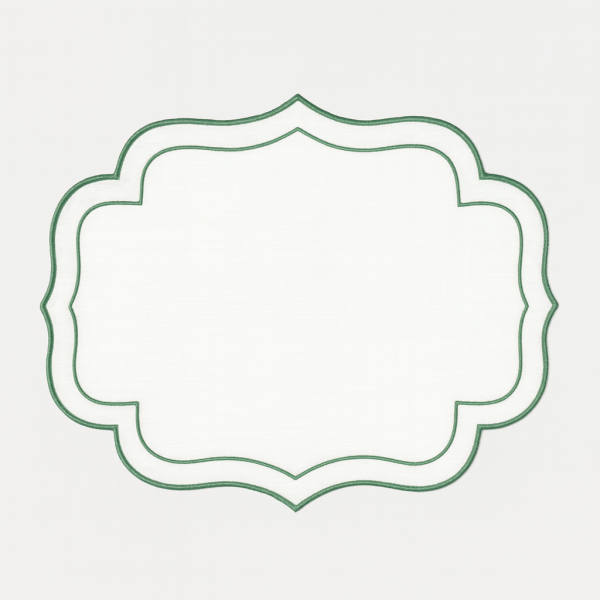 Mantel individual lino doble festón