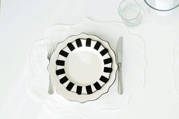 Mantel individual lino doble festón