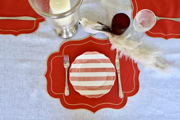 Mantel individual algodón doble festón