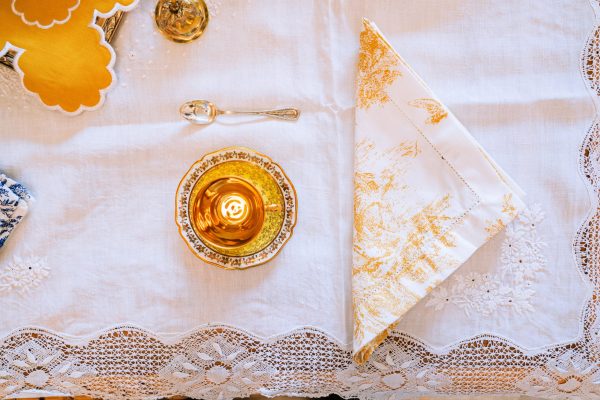 Servilleta lino Toile de Jouy con vainica