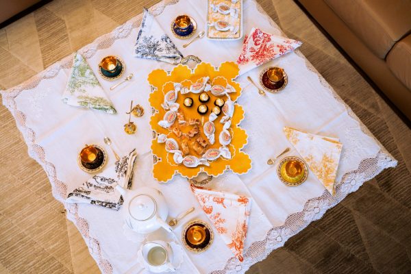 Servilleta lino Toile de Jouy con vainica