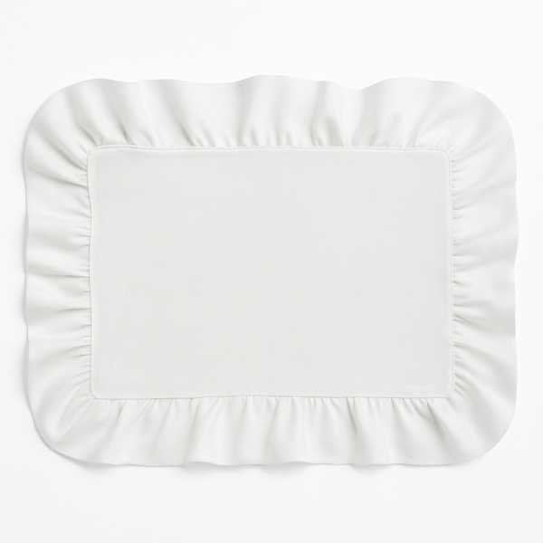 Mantel individual lino volantes