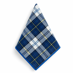 Servilleta algodón a cuadros con festón