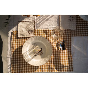 Mantel individual con bolsillo y servilleta