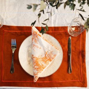 Mantel individual terracota