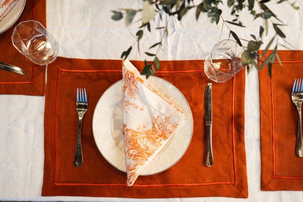 Mantel individual terracota