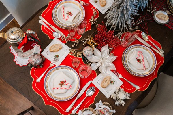 Servilleta lino bordado galleta jengibre