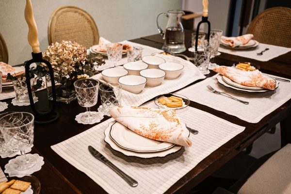 Mantel individual a rayas