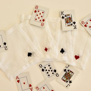 Servilleta de cóctel con motivo de cartas