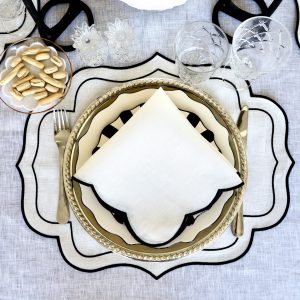 Servilleta lino con ondas grandes