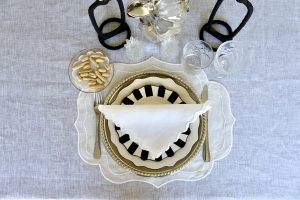 Servilleta lino con ondas pequeñas