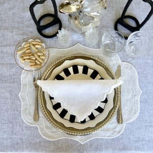 Servilleta lino con ondas pequeñas