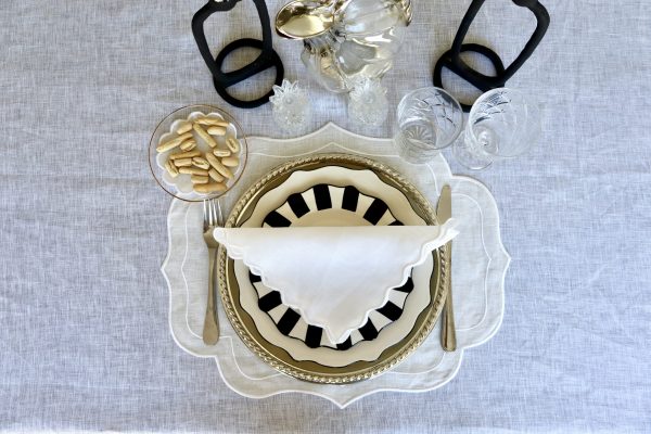 Servilleta lino con ondas pequeñas