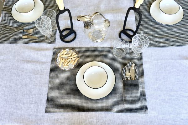 Mantel individual con bolsillo y servilleta