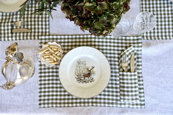 Mantel individual con bolsillo y servilleta