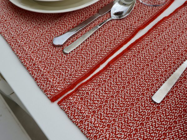Mantel individual algodón rojo