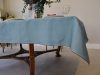 Mantel lino azul 150x250 remallado