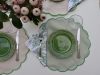 Mantel individual reversible verde y rosa