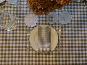 Servilleta vichy con dobladillo